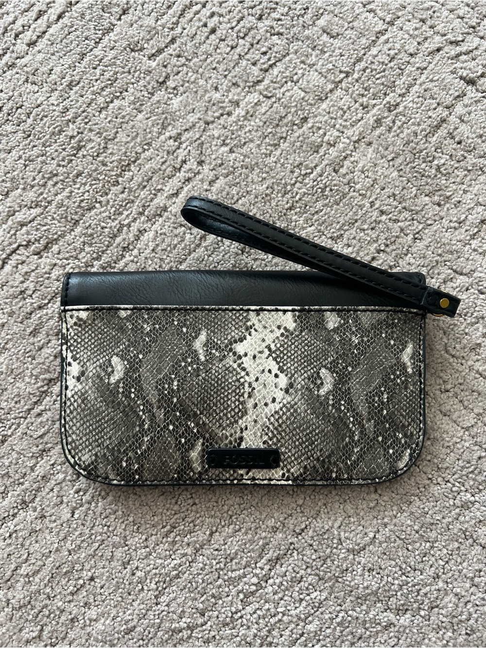 Fossil Snakeskin Print Wristlet Wallet